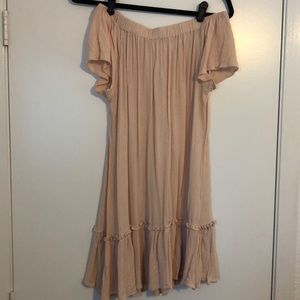 Blush, off the shoulder dress/tunic